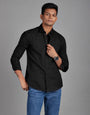 Black Menswear Topwear Shirts