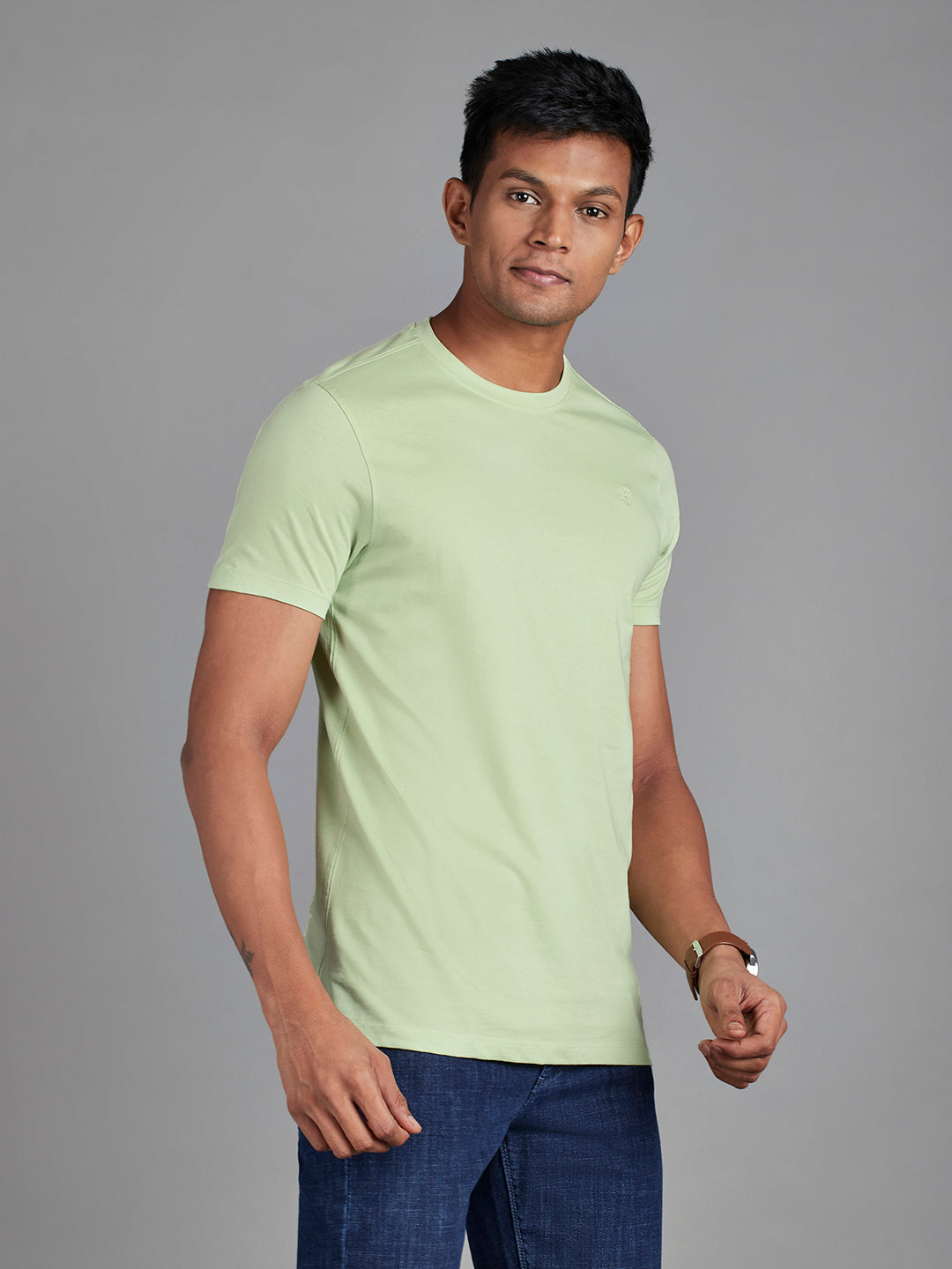 Light Green Menswear Topwear T Shirts