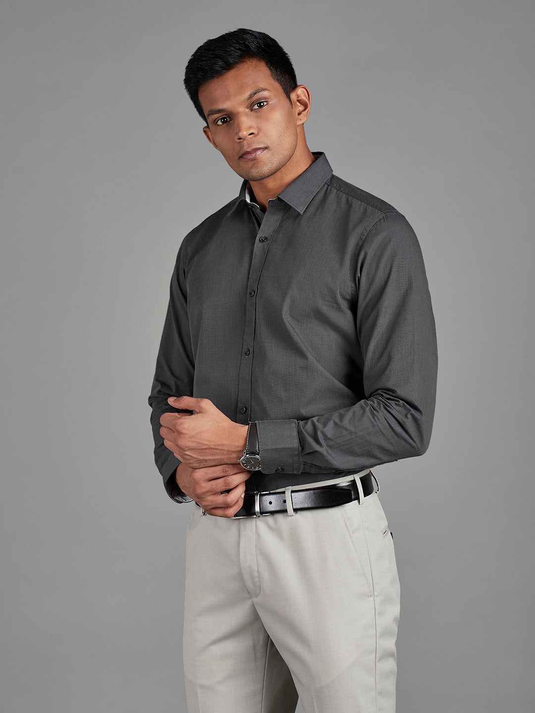 Black Menswear Topwear Shirts