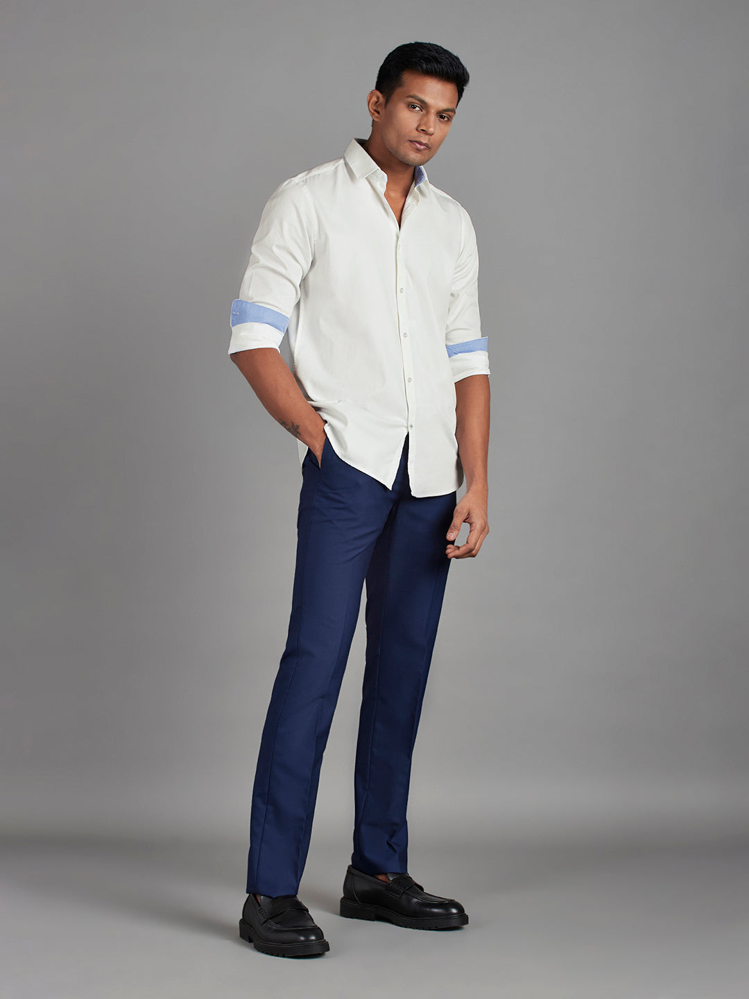White Menswear Topwear Shirts
