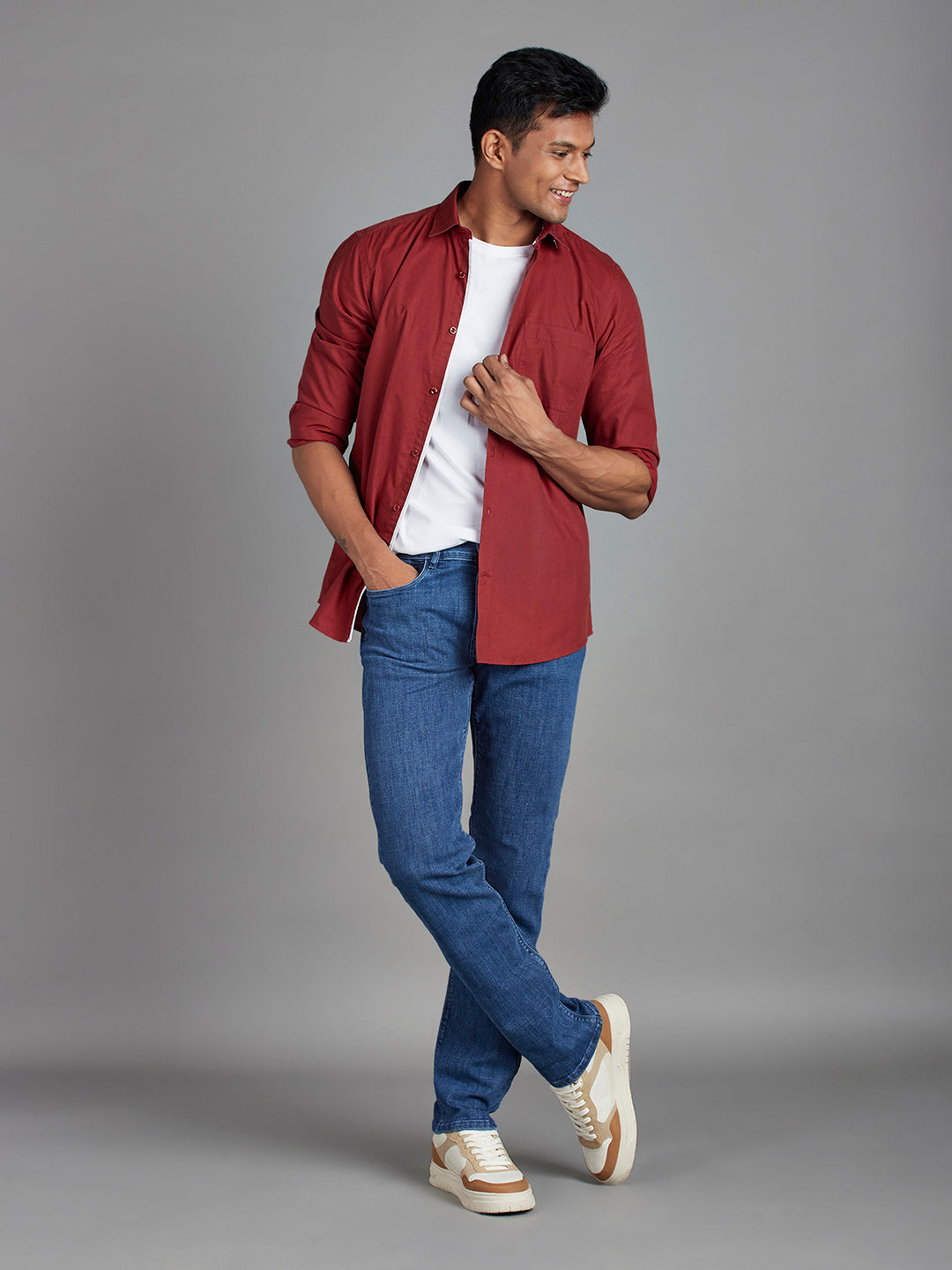 Maroon Menswear Topwear Shirts