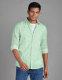 Green Menswear Topwear Shirts
