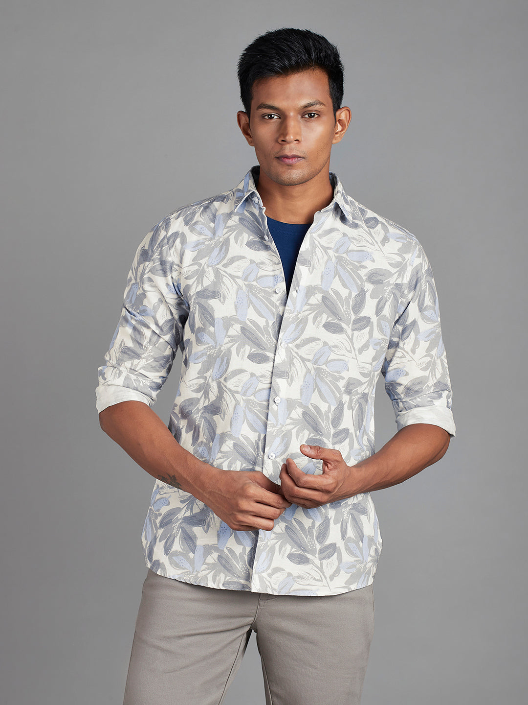 Blue Menswear Topwear Shirts