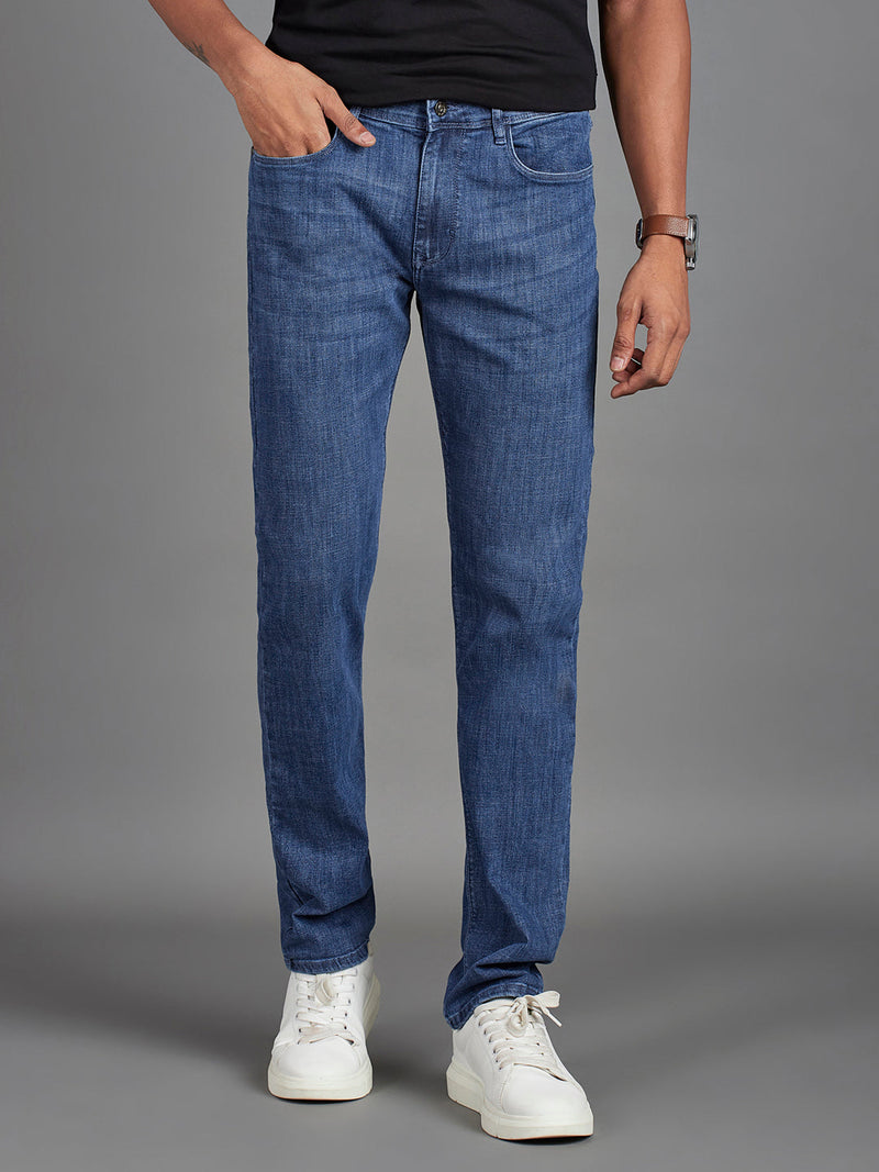 Mid Blue Indigo Menswear Jeans