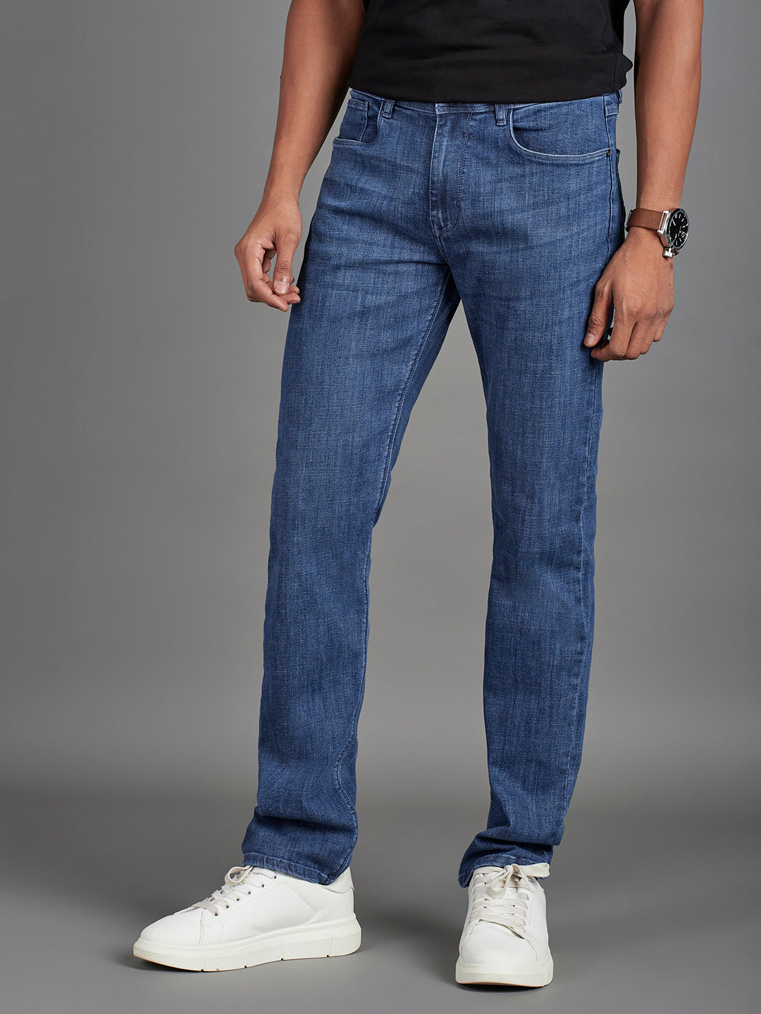 Mid Blue Indigo Menswear Jeans