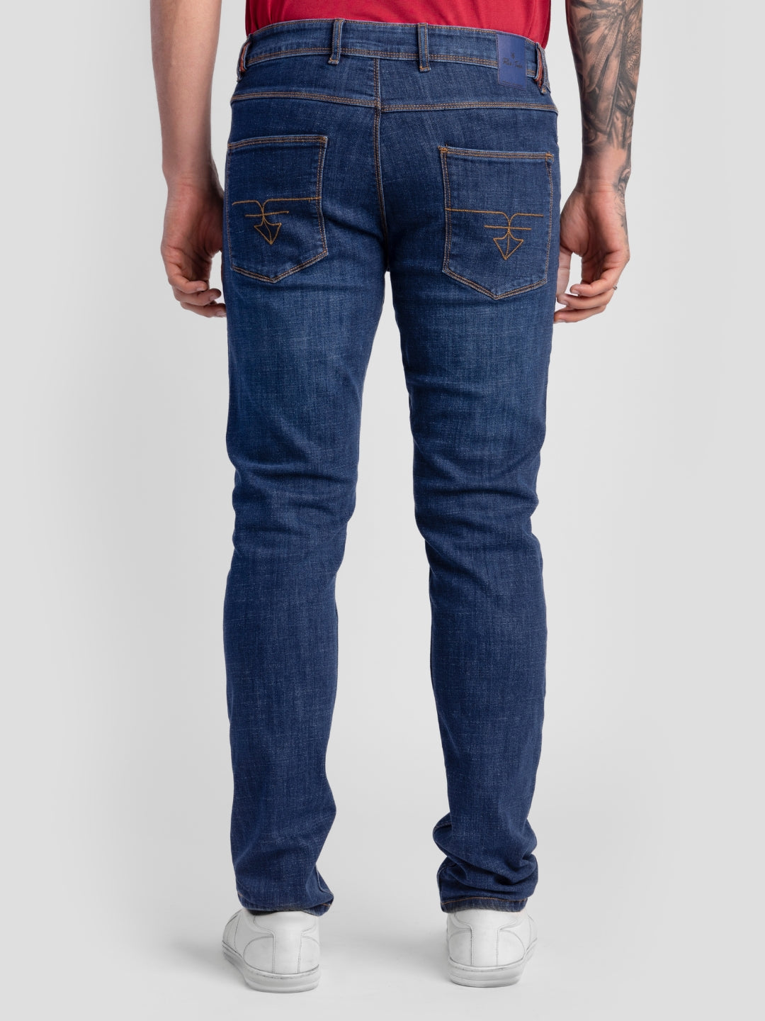 Mid Blue Jeans for Men | Regular Fit Luxury Wear
