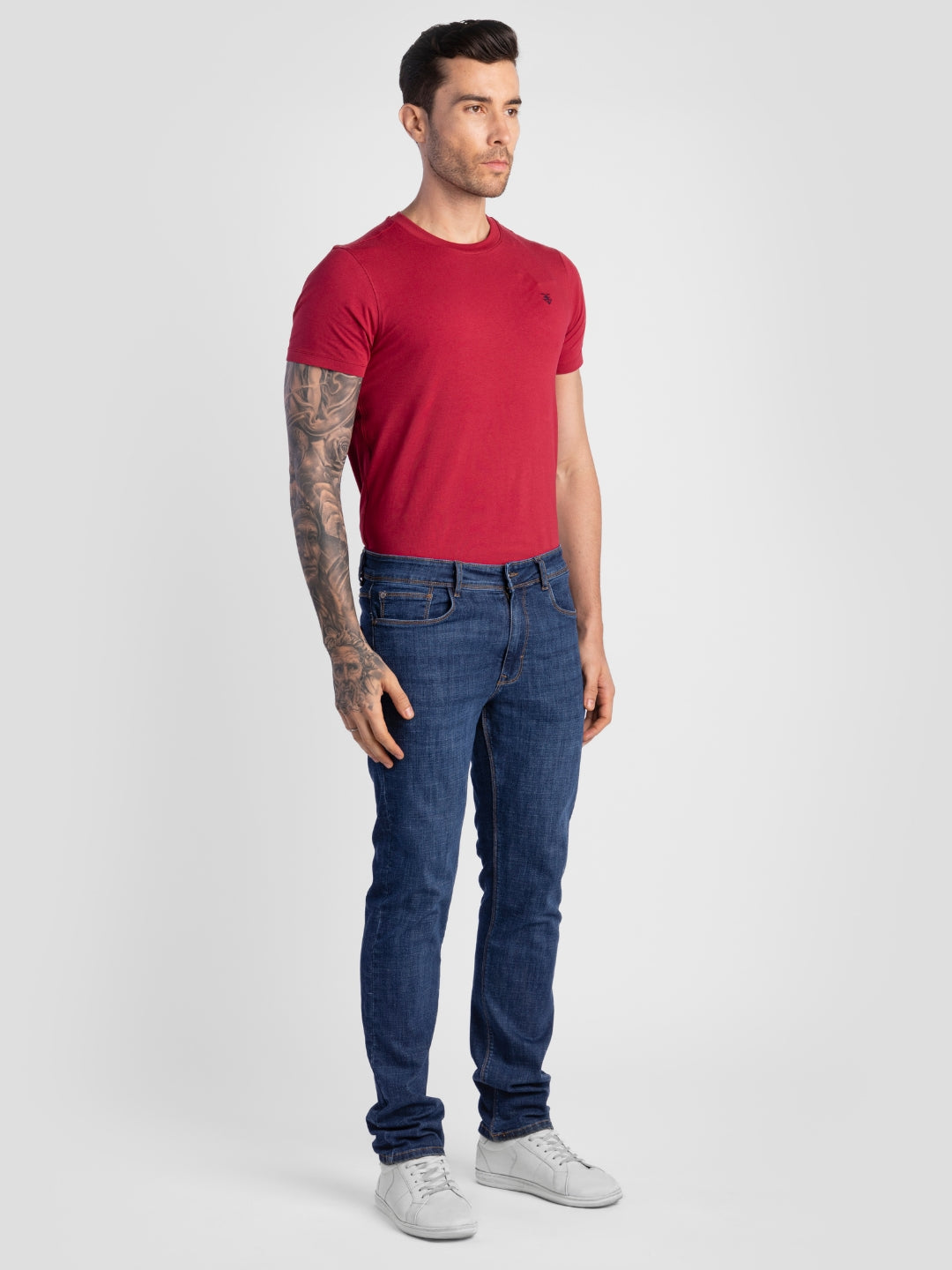 Mid Blue Jeans for Men | Regular Fit Luxury Wear