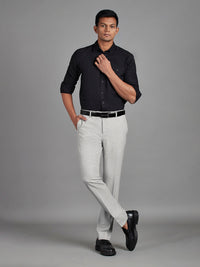 Light Grey Menswear Bottomwear Trousers