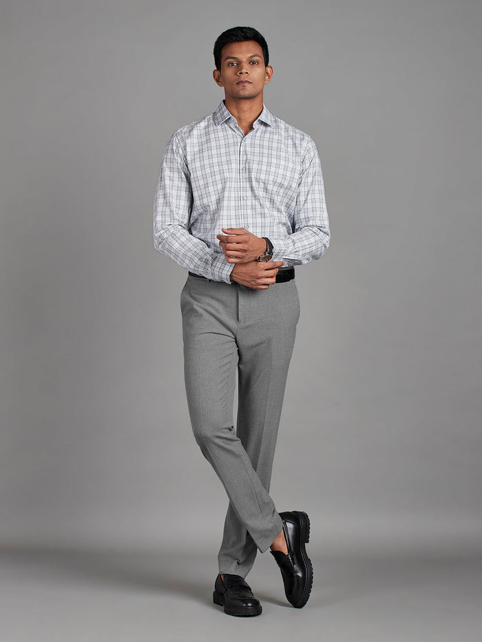 Mid Grey Menswear Bottomwear Trousers