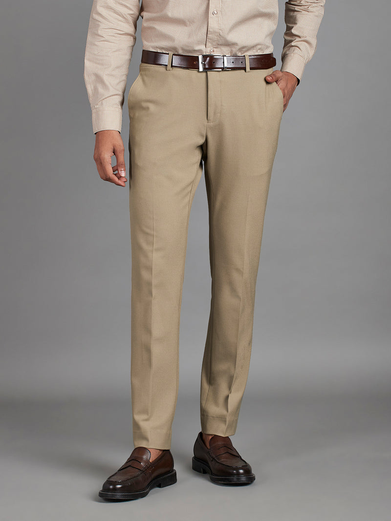 Beige Menswear Bottomwear Trousers