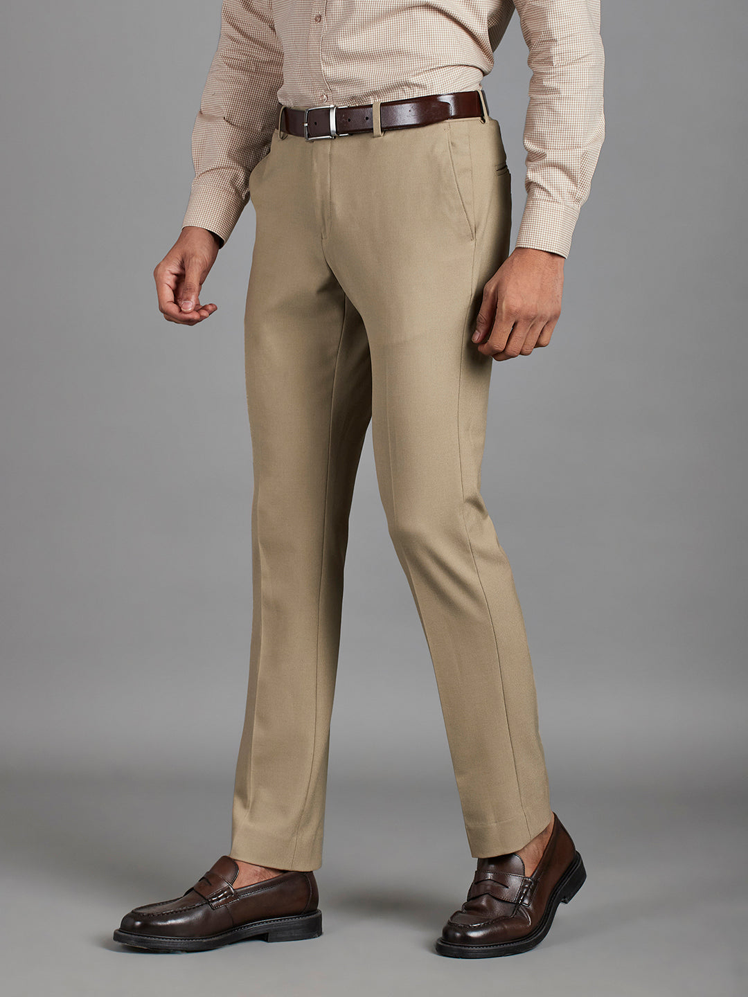 Beige Menswear Bottomwear Trousers