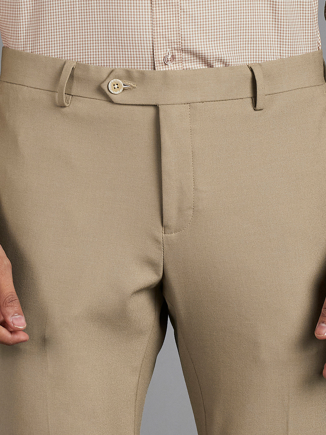Beige Menswear Bottomwear Trousers