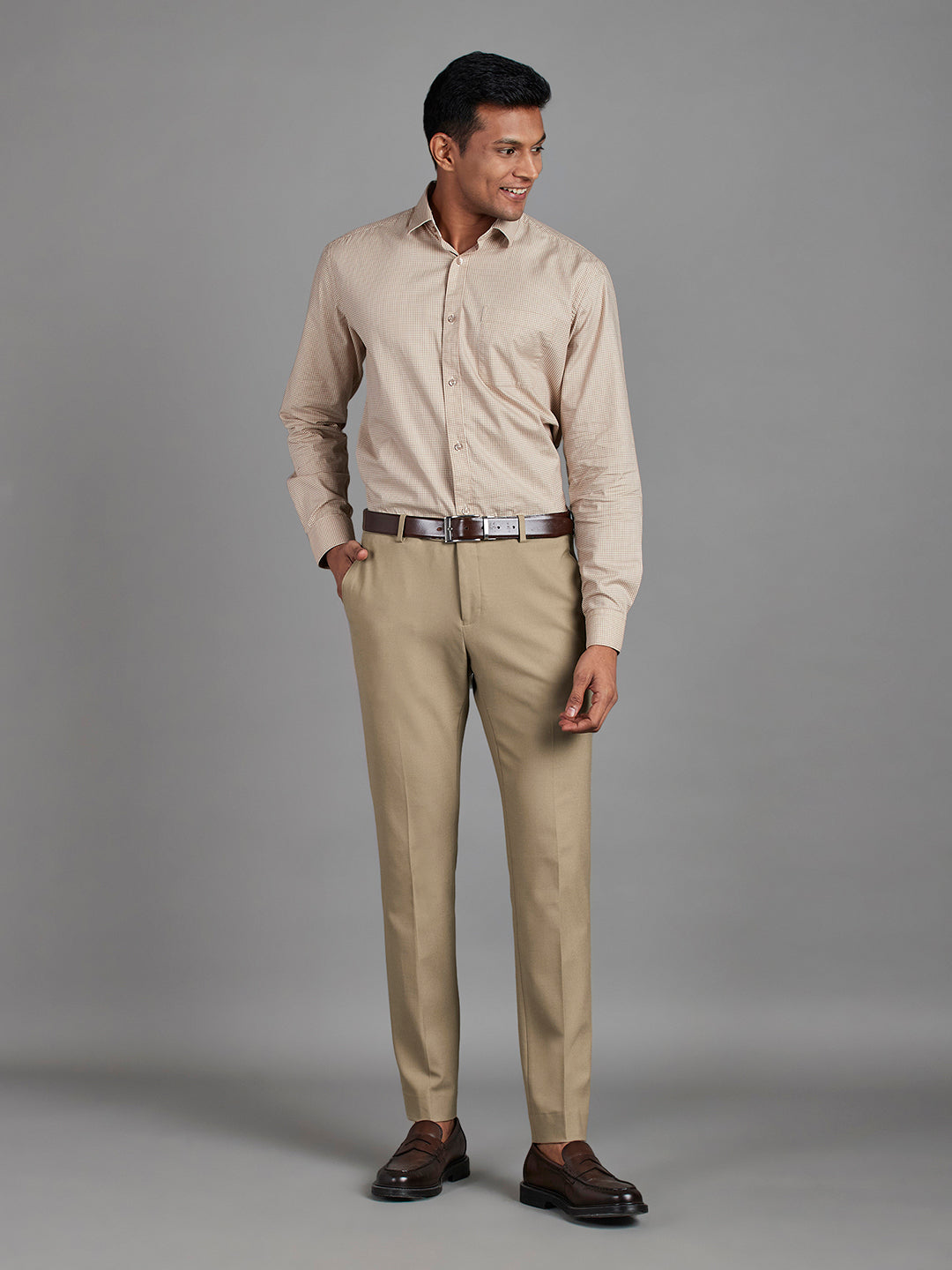 Beige Menswear Bottomwear Trousers
