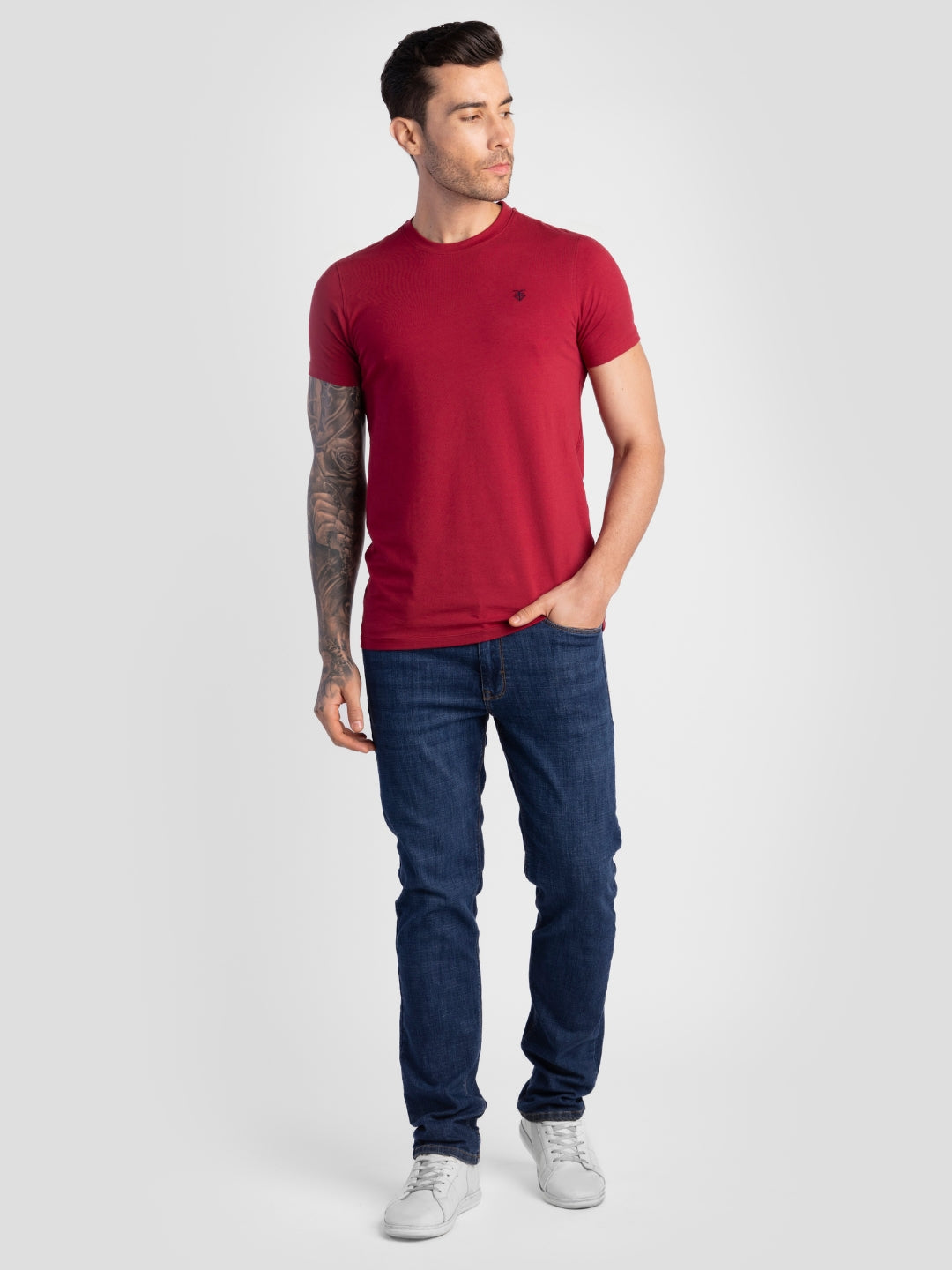 Maroon Pure Cotton T-Shirts for Men | Regular Fit Luxury Wear