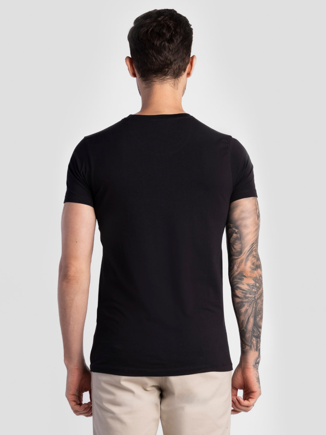 Black Pure Cotton T-Shirts for Men | Regular Fit Luxury Wear