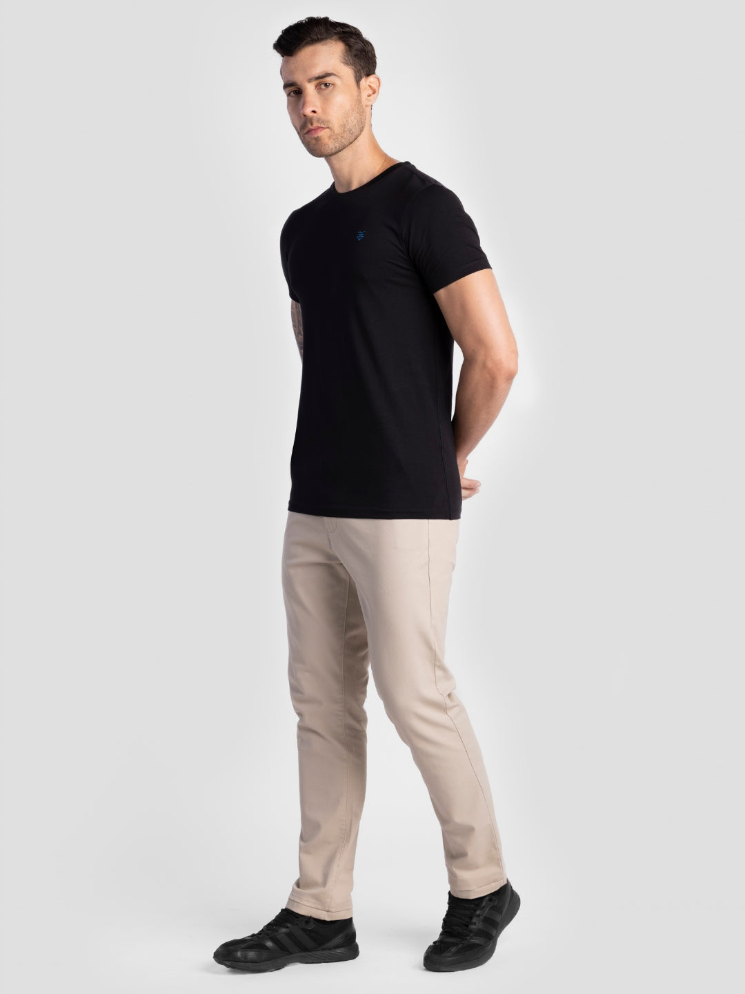 Black Pure Cotton T-Shirts for Men | Regular Fit Luxury Wear