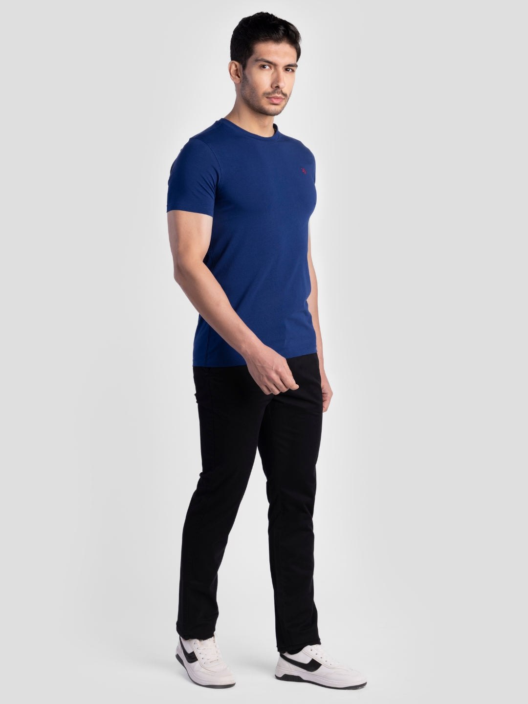Navy Pure Cotton T-Shirts for Men | Regular Fit Luxury Wear