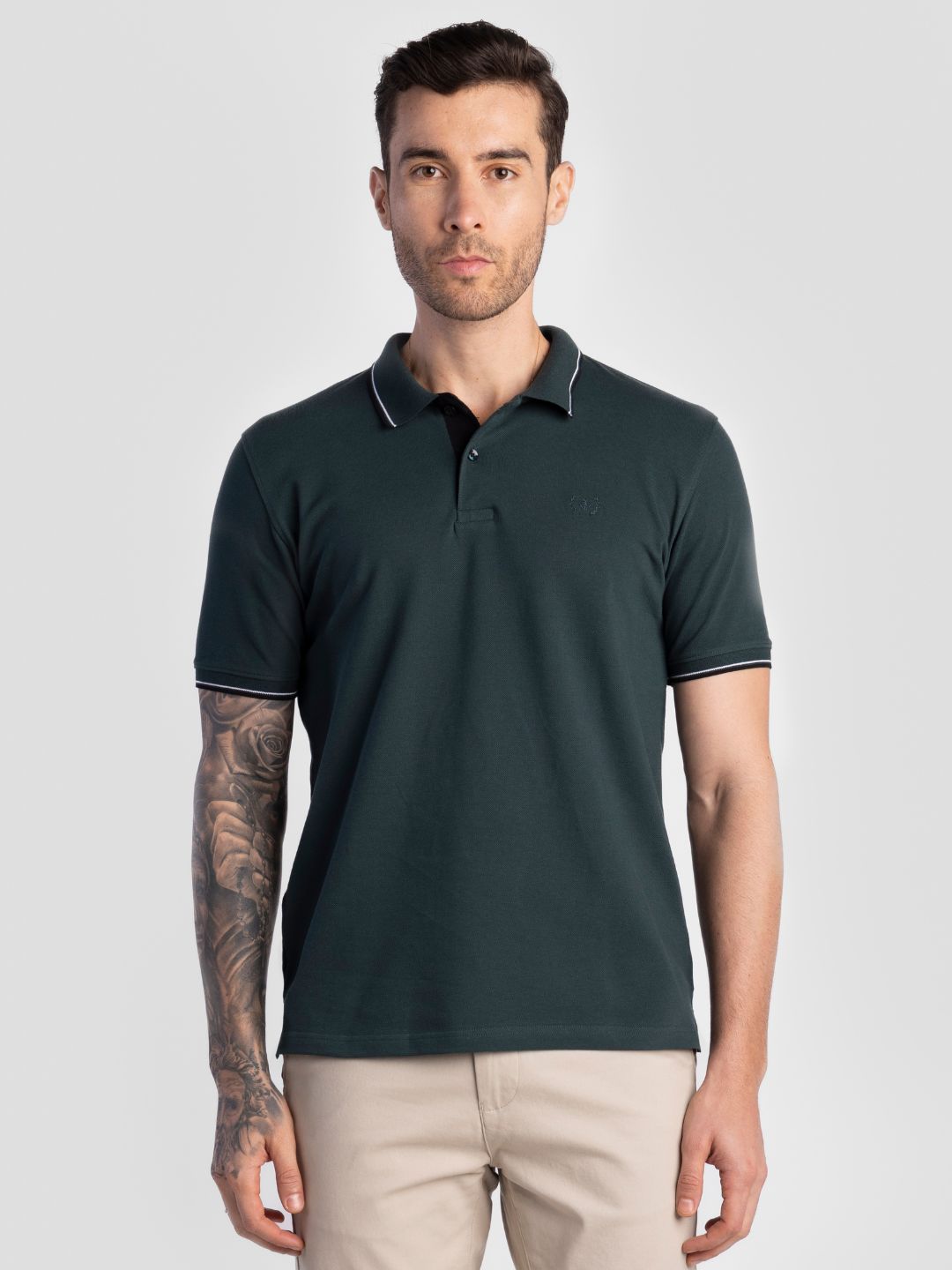 Bottle Green Pure Cotton T-Shirts for Men | Regular Fit Luxury Wear