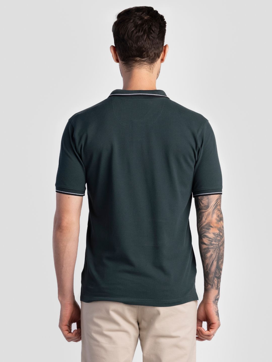 Bottle Green Pure Cotton T-Shirts for Men | Regular Fit Luxury Wear