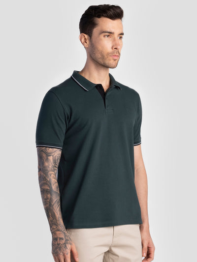 Bottle Green Pure Cotton T-Shirts for Men | Regular Fit Luxury Wear
