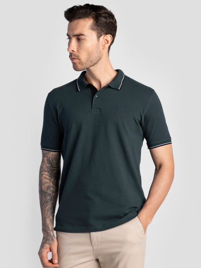 Bottle Green Pure Cotton T-Shirts for Men | Regular Fit Luxury Wear