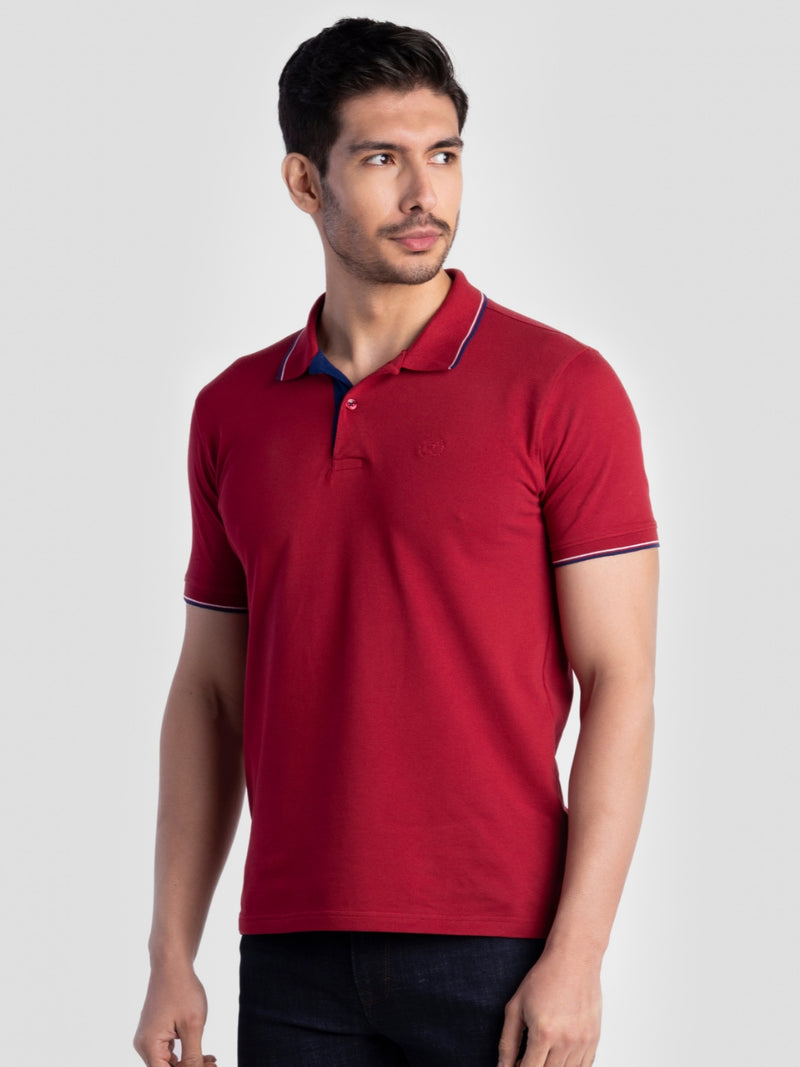Maroon Pure Cotton T-Shirts for Men | Regular Fit Luxury Wear