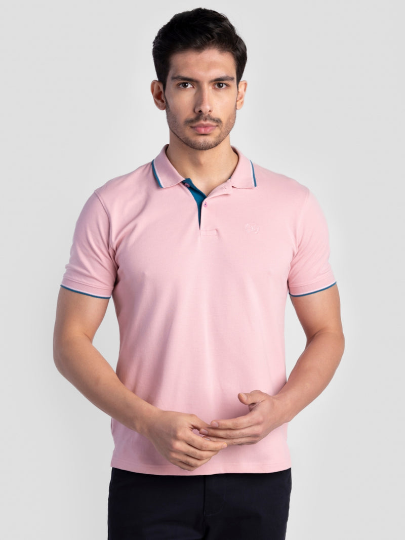 Pink Pure Cotton T-Shirts for Men | Regular Fit Luxury Wear