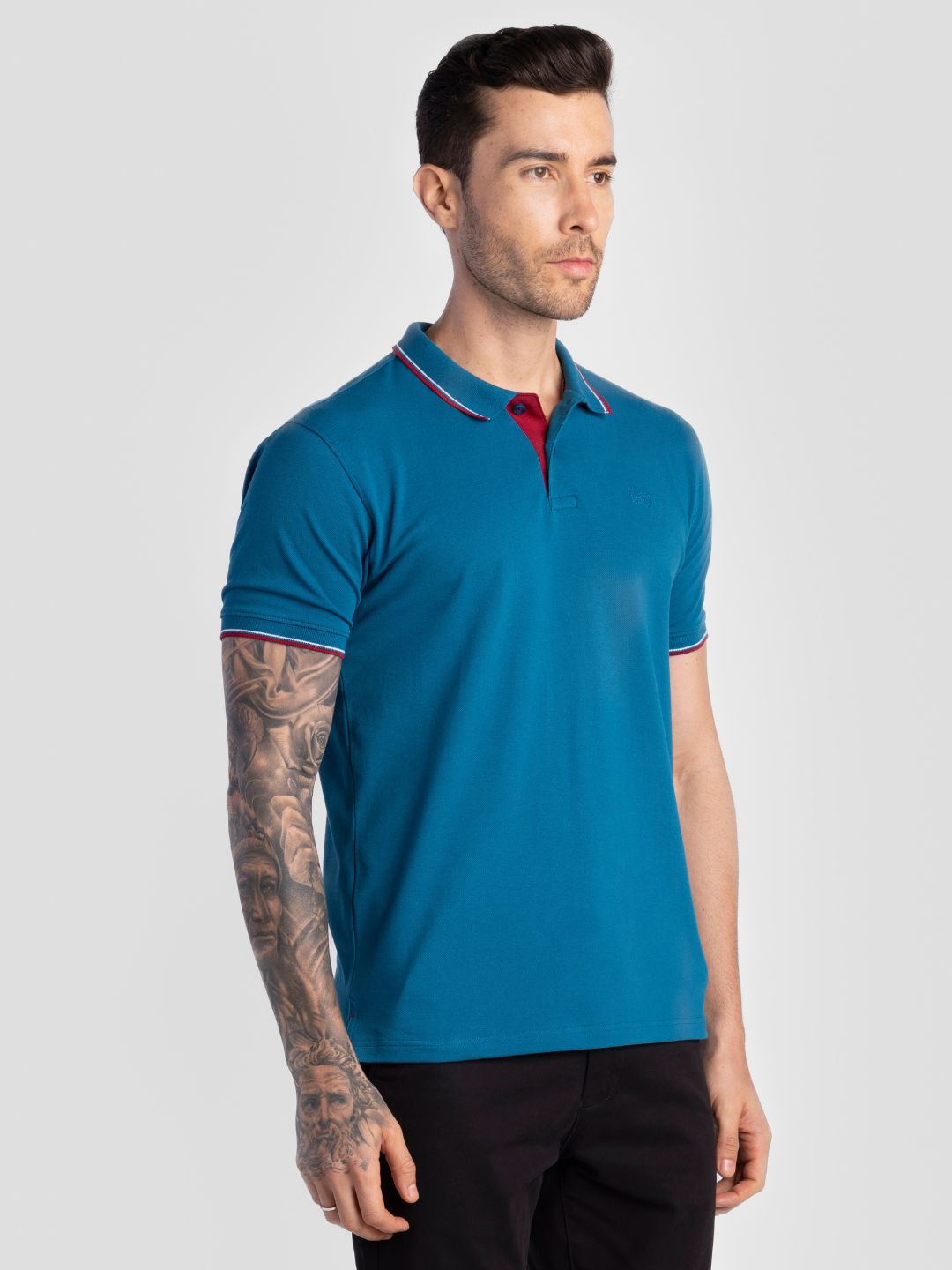 Teal Pure Cotton T-Shirts for Men | Regular Fit Luxury Wear