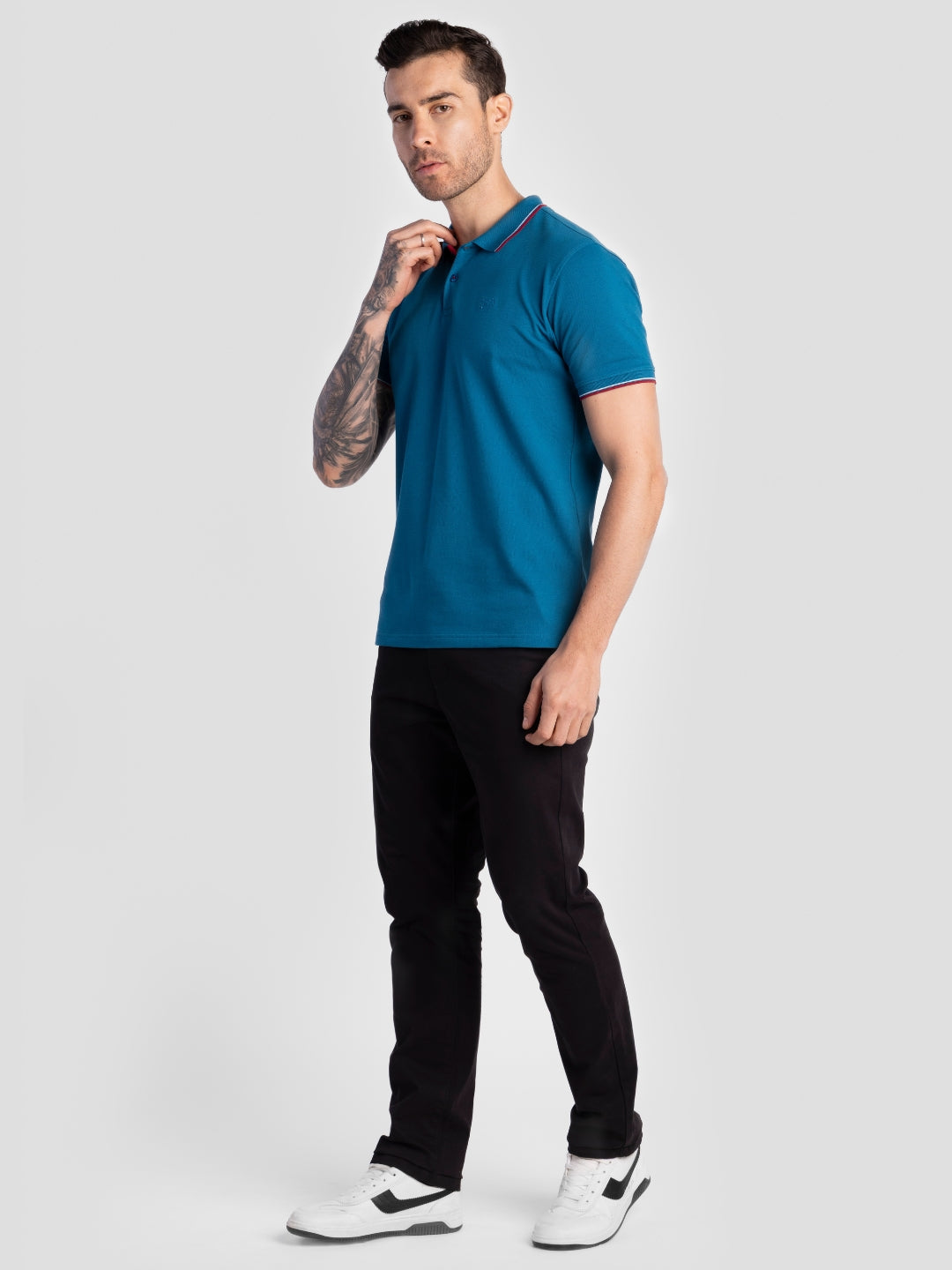 Teal Pure Cotton T-Shirts for Men | Regular Fit Luxury Wear