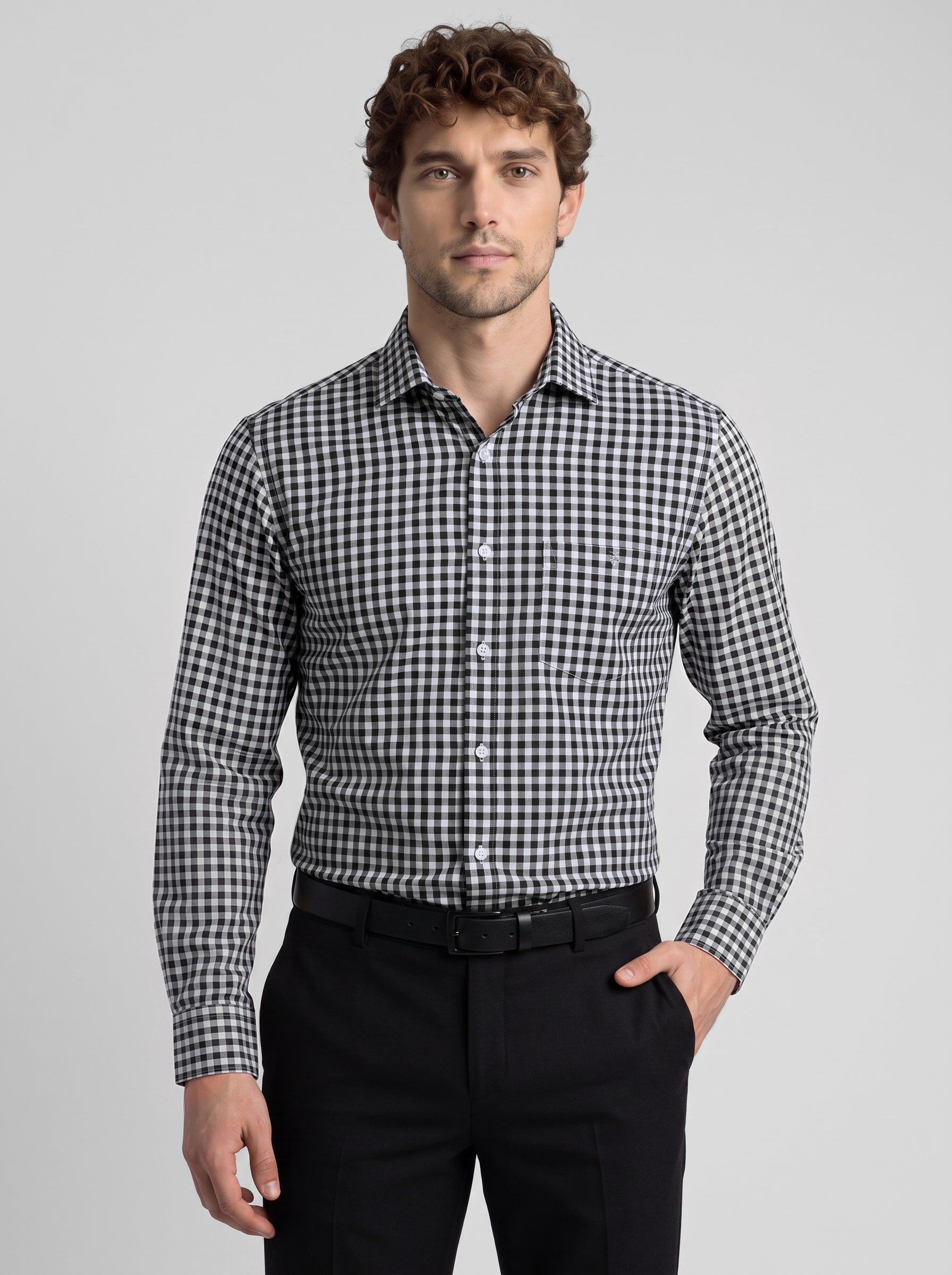 Slim Fit Shirt Black/White