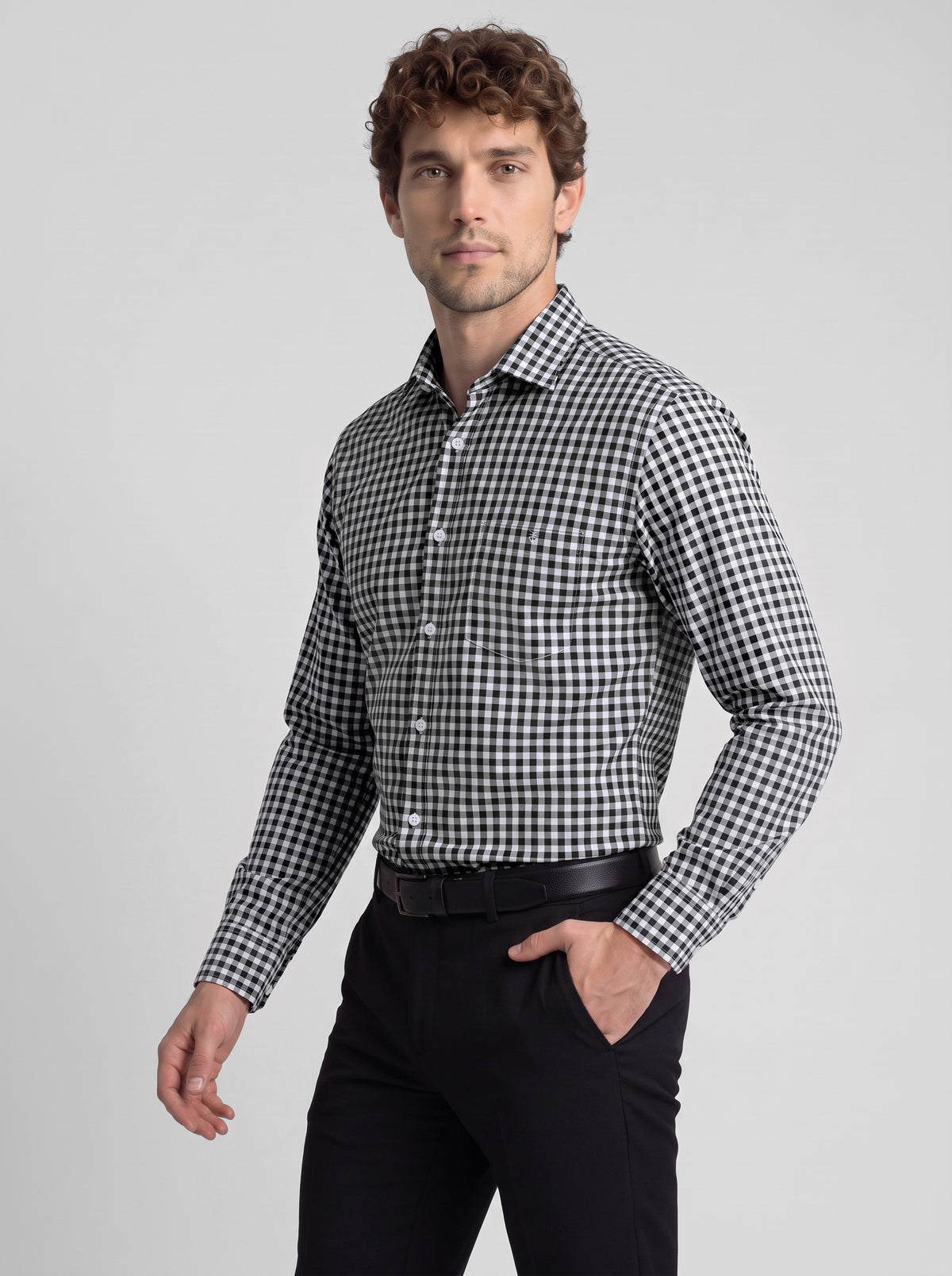 Slim Fit Shirt Black/White