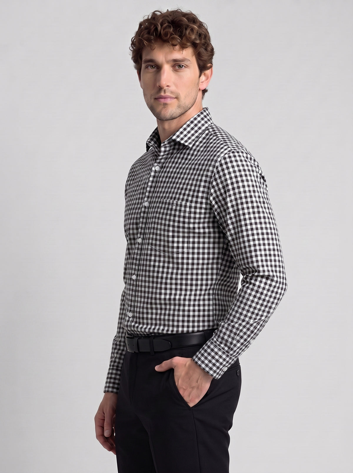 Slim Fit Shirt Black/White
