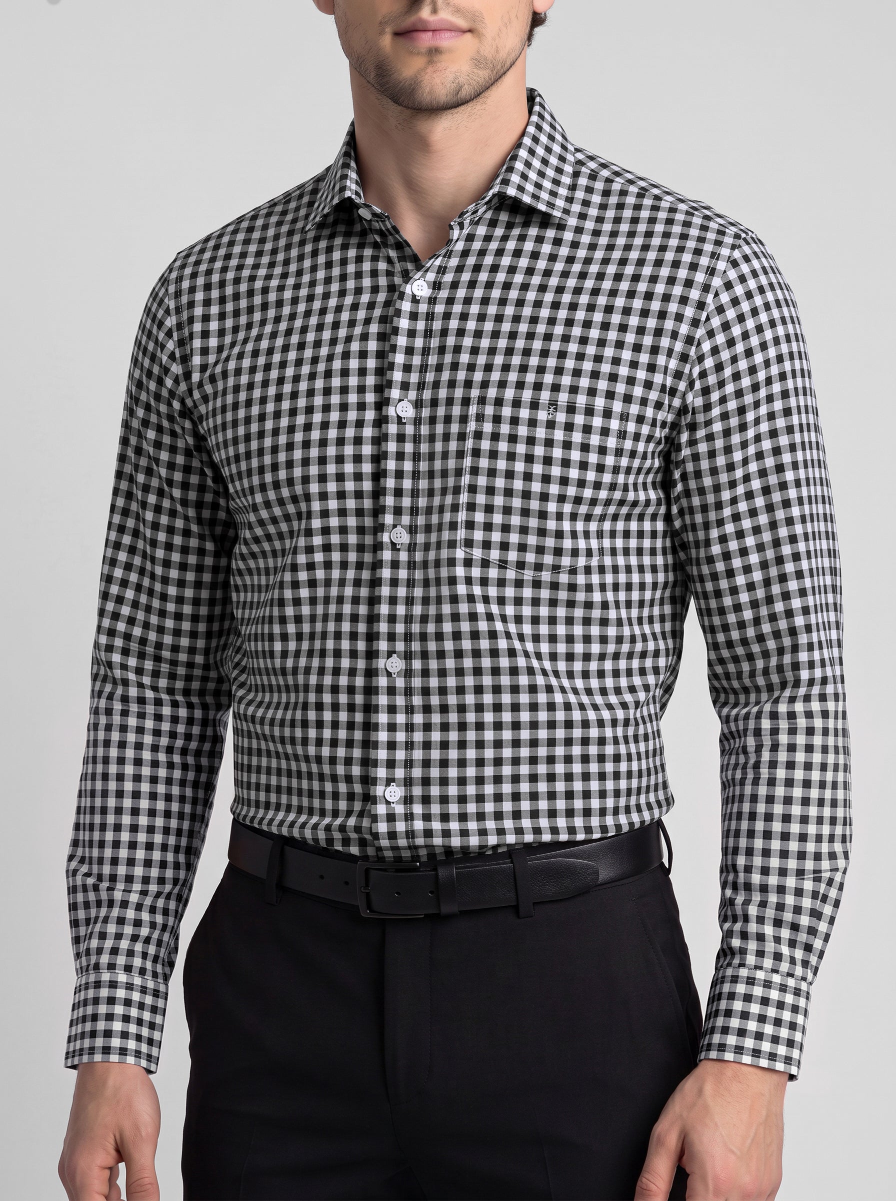 Slim Fit Shirt Black/White