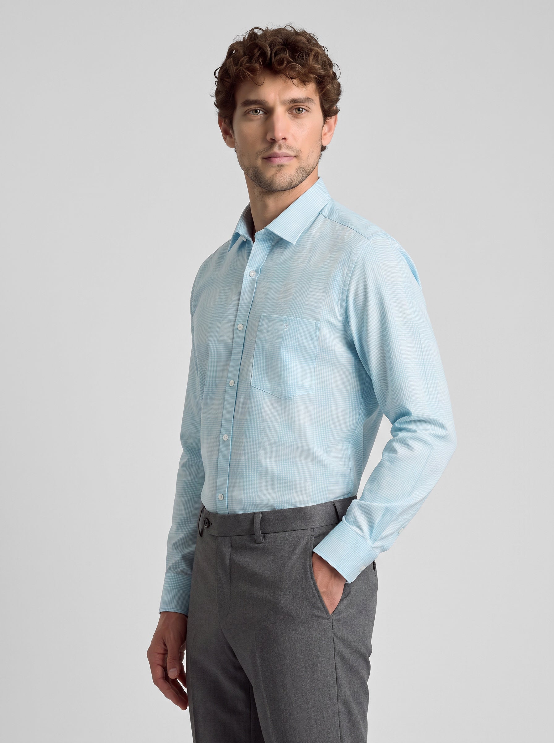 Slim Fit Shirt Mint/White