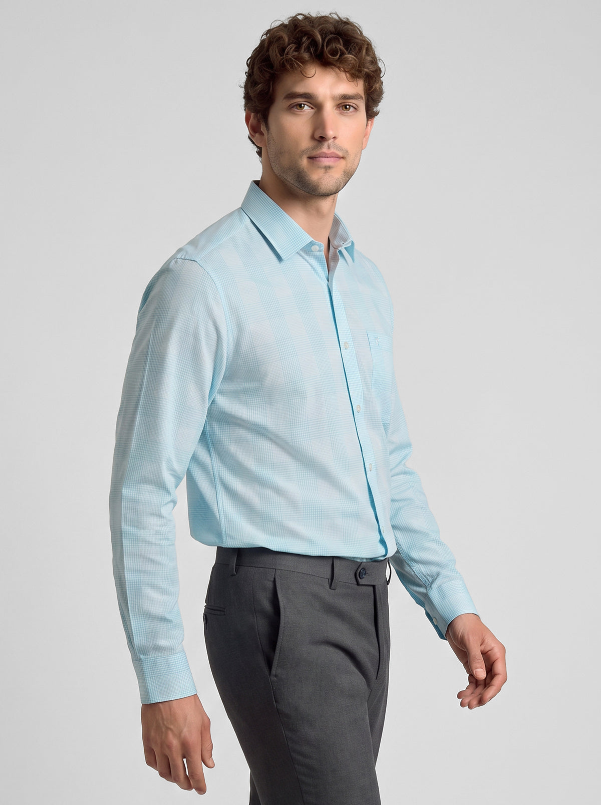 Slim Fit Shirt Mint/White