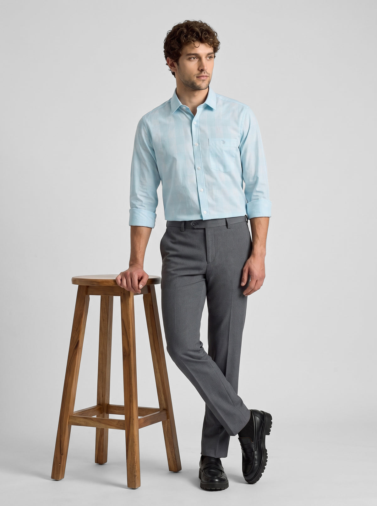 Slim Fit Shirt Mint/White