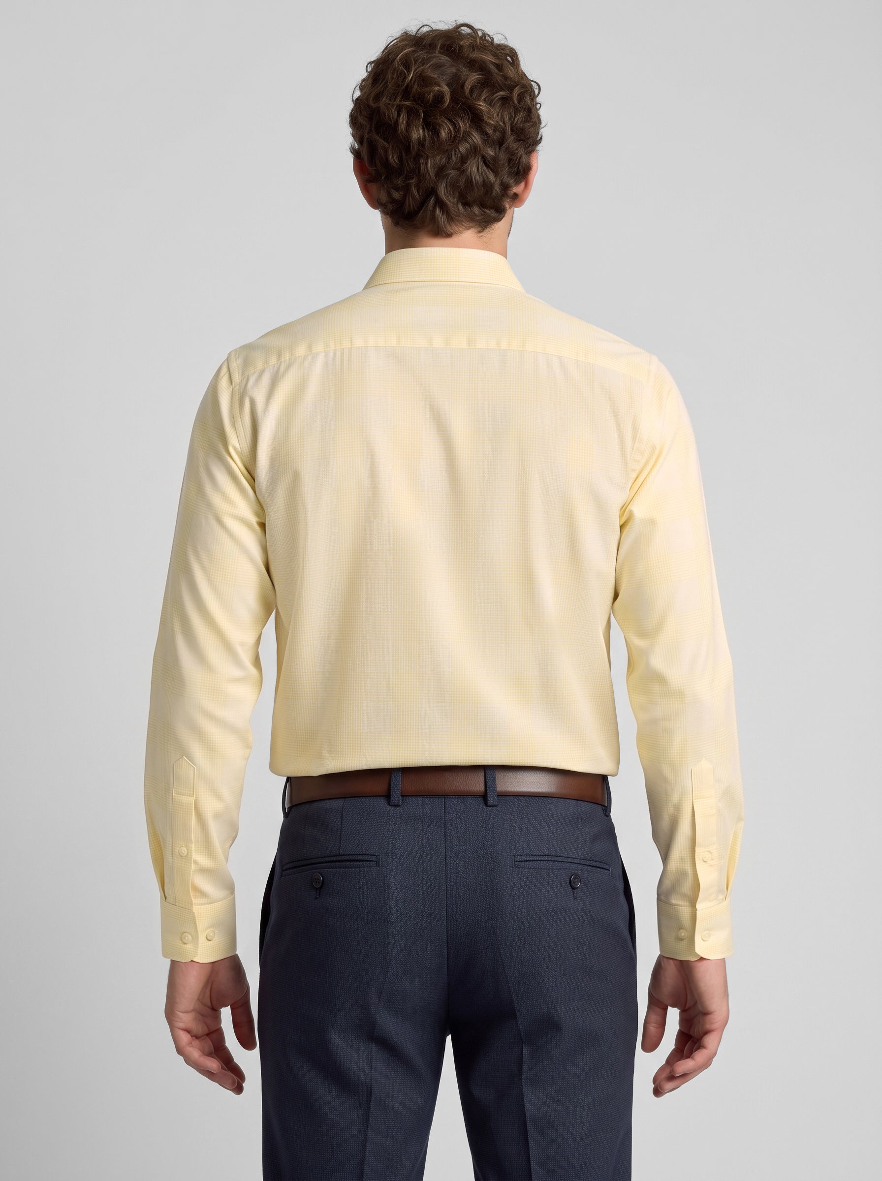 Slim Fit Shirt Yellow/White