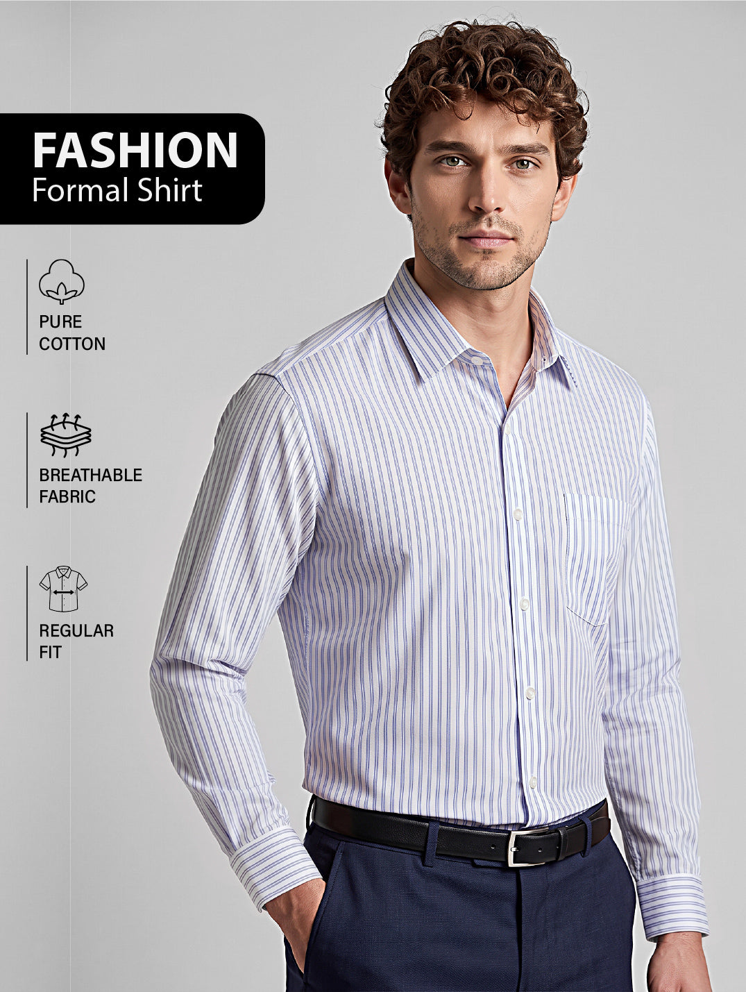 Regular Fit Shirt Blue