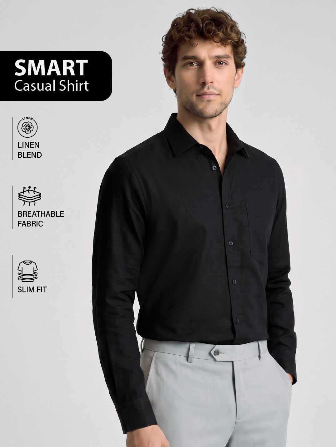 Slim Fit Shirt Black