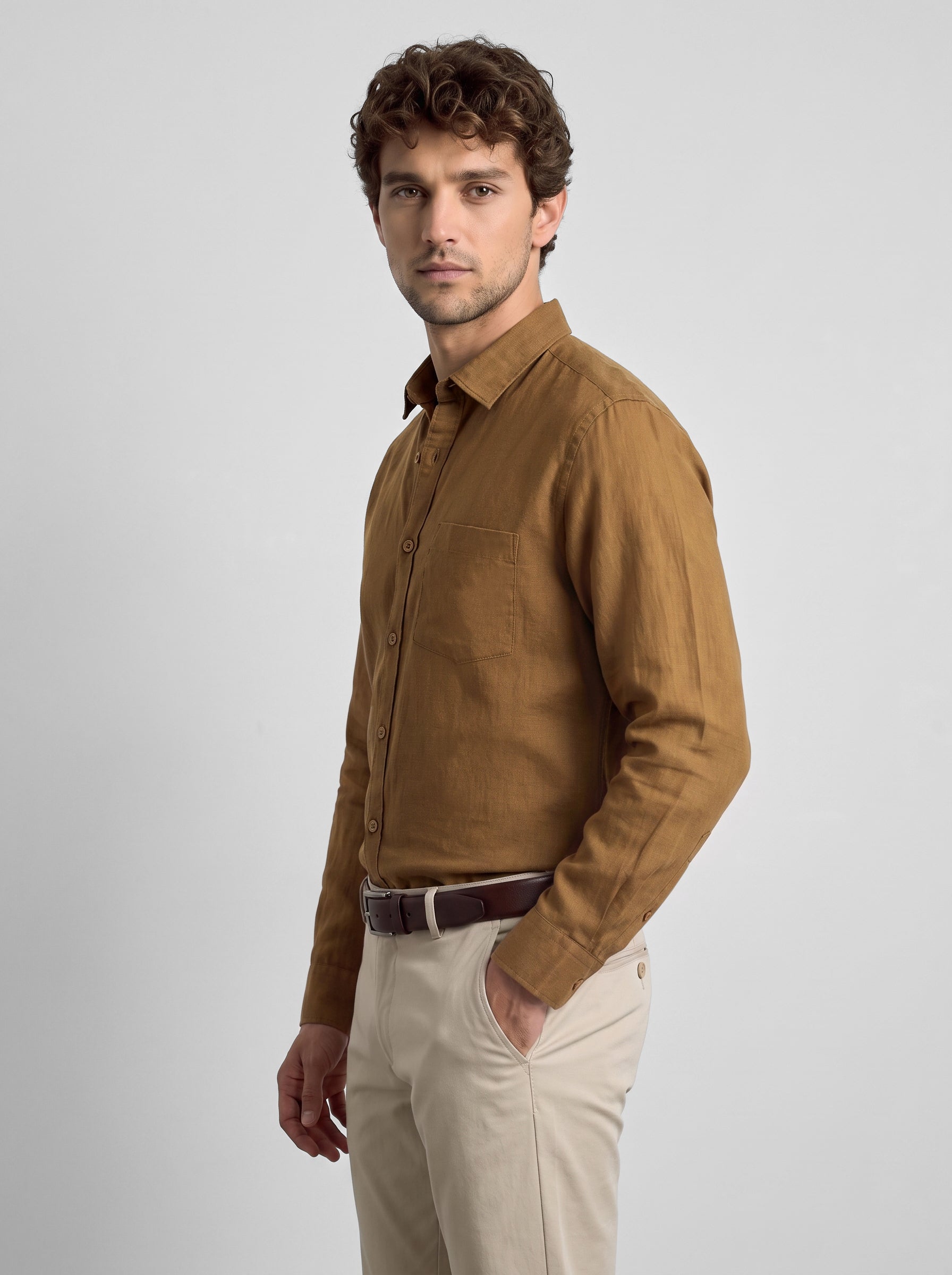 Slim Fit Shirt Brown