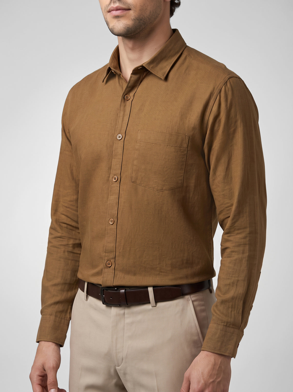 Slim Fit Shirt Brown