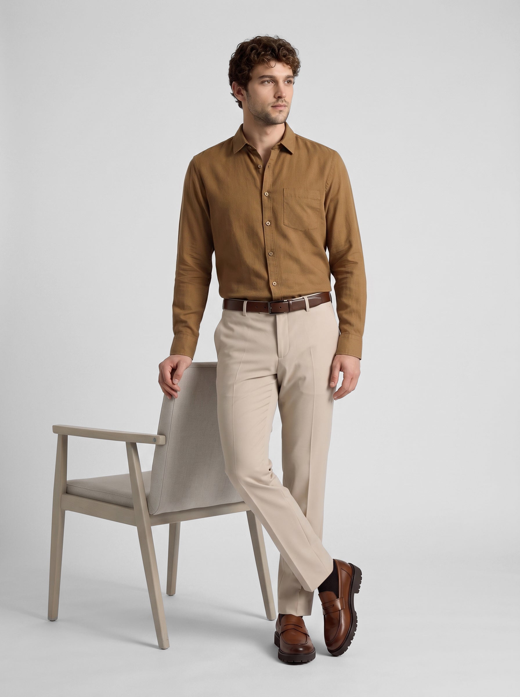 Slim Fit Shirt Brown