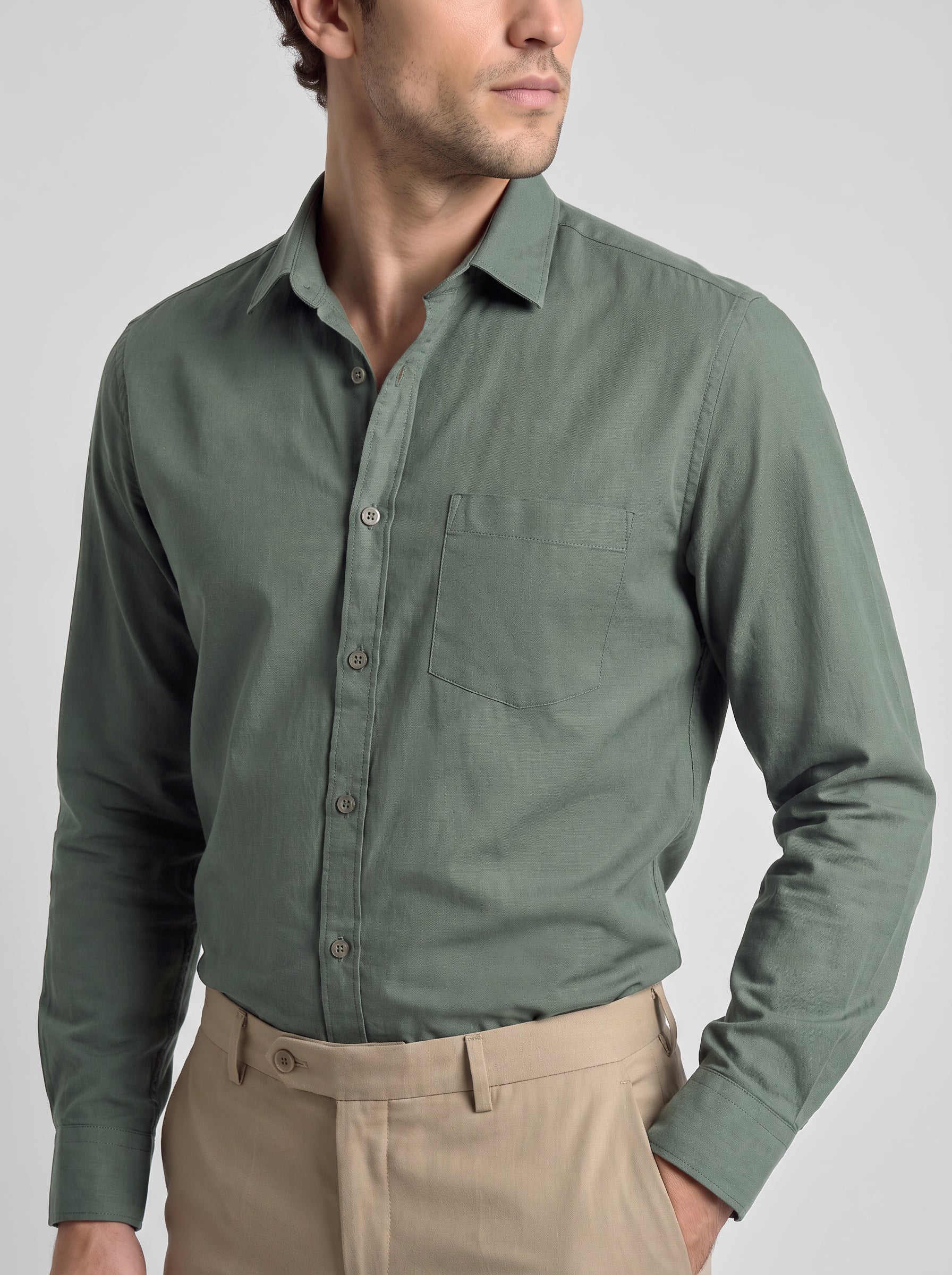 Slim Fit Shirt Green