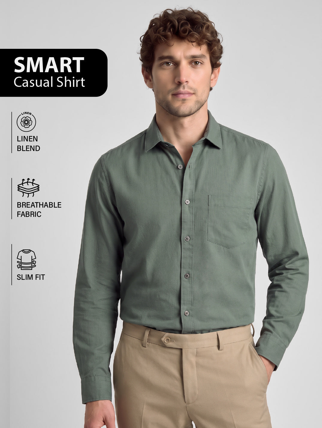 Slim Fit Shirt Green