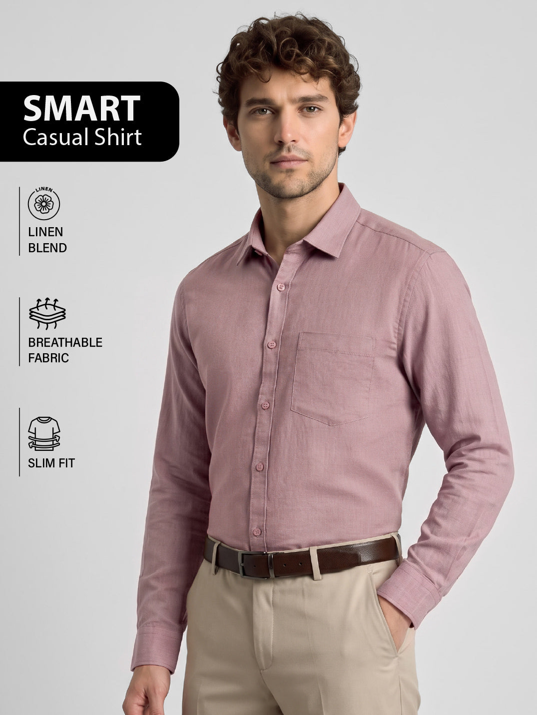 Slim Fit Shirt Mauve
