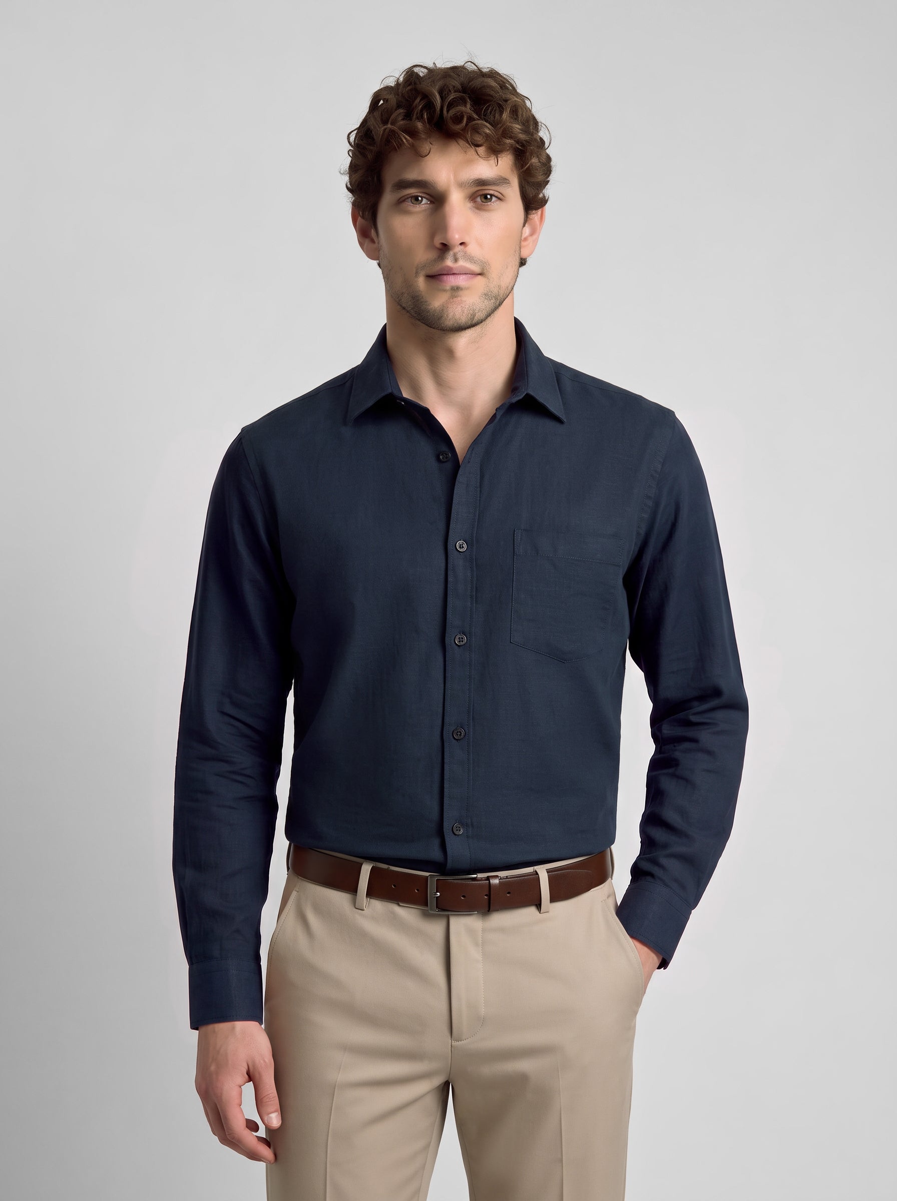 Slim Fit Shirt Navy