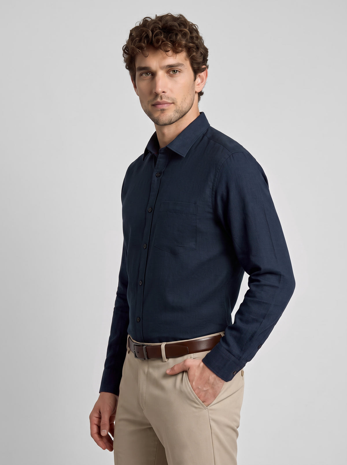 Slim Fit Shirt Navy