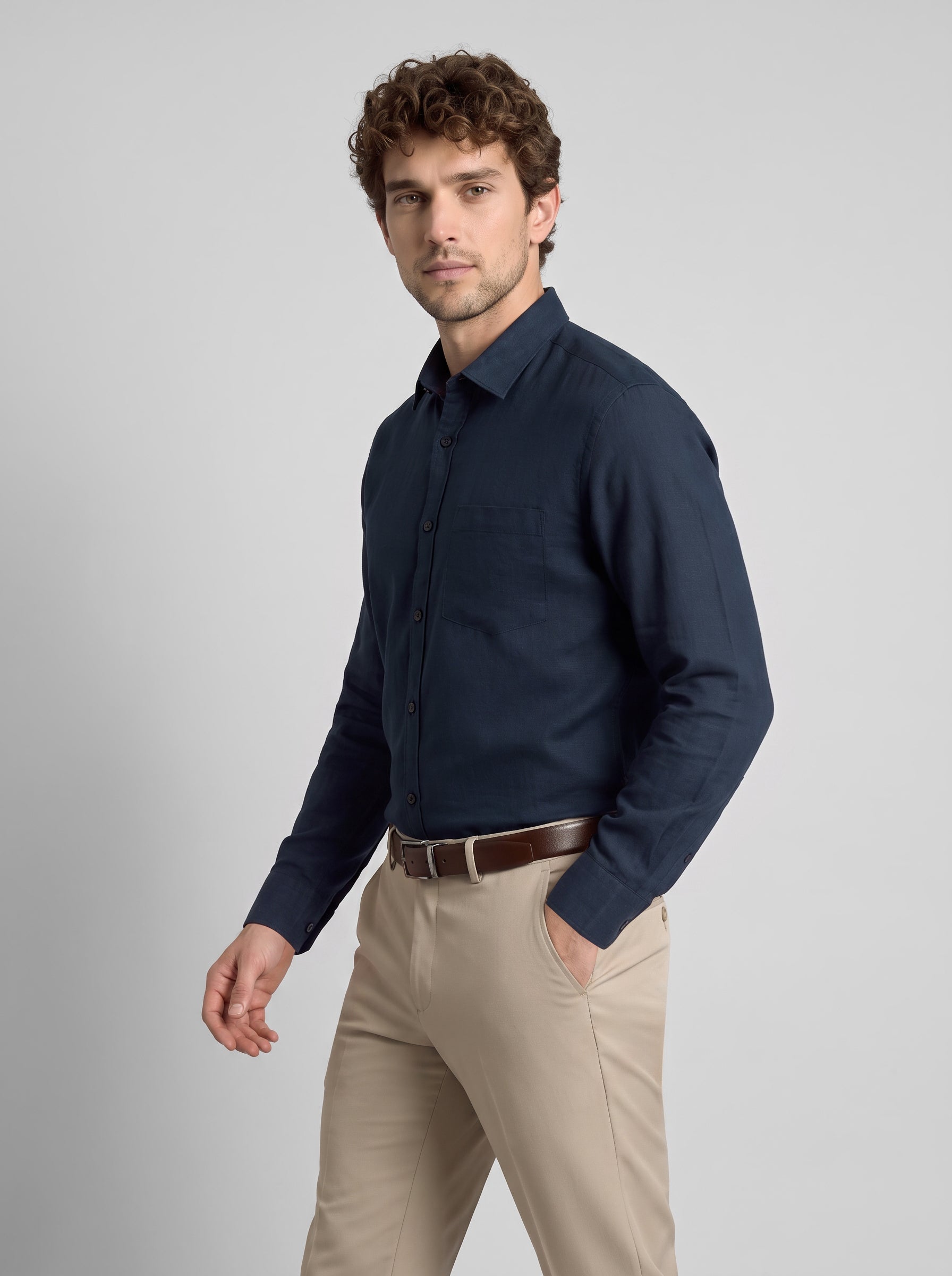 Slim Fit Shirt Navy