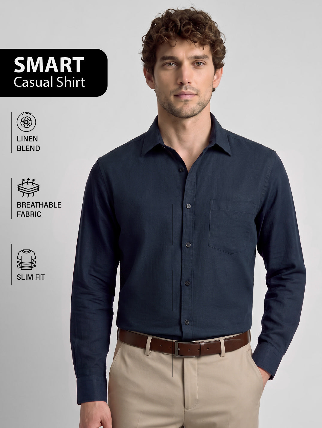 Slim Fit Shirt Navy