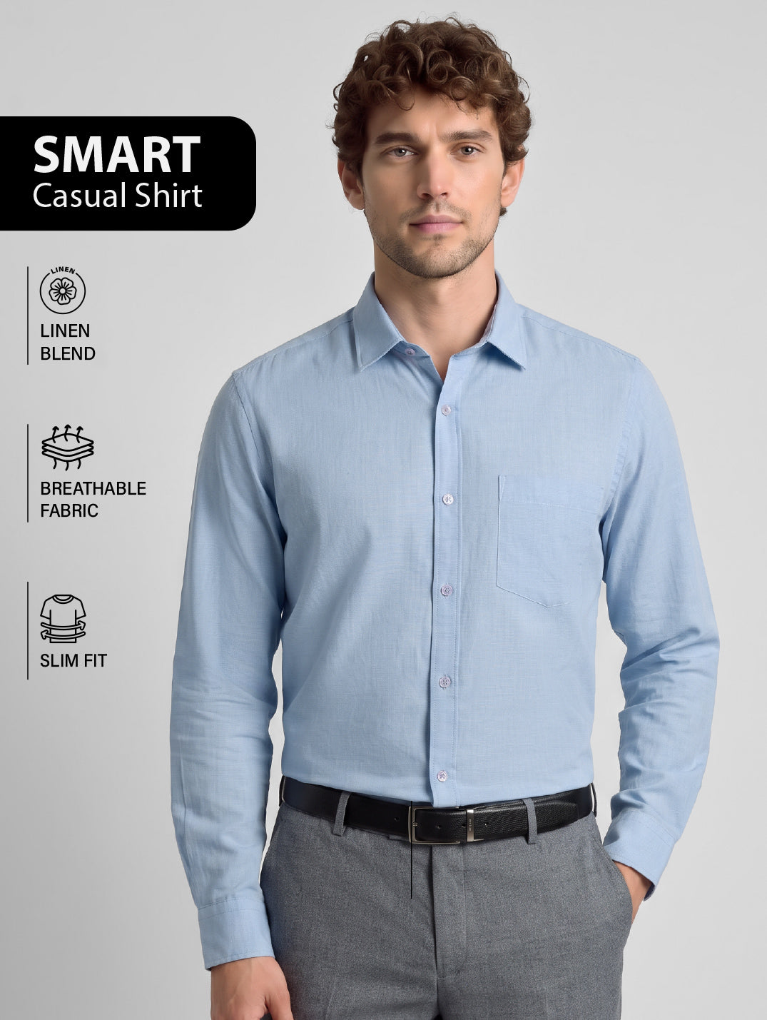 Slim Fit Shirt Sky